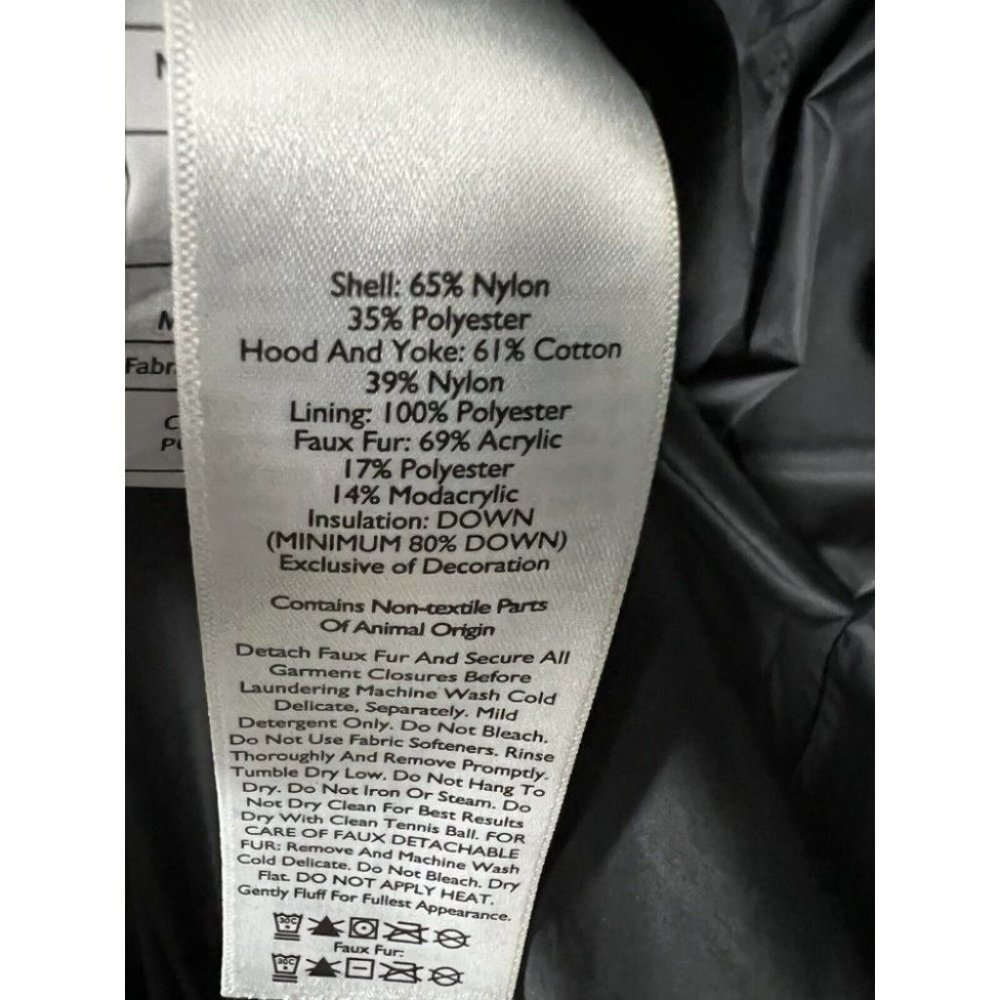 Eddie Bauer Gray Puffer Coat with Faux Fur Hood - Picture 8 of 9